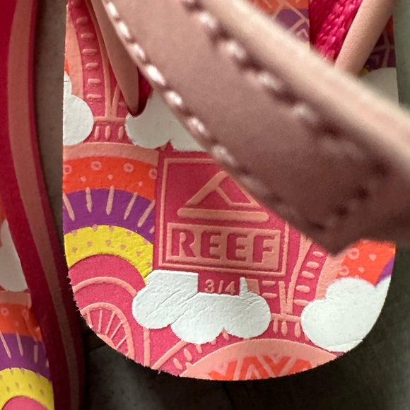 NWOT Reef Toddler Flip Flops Size 3/4 - Picture 4 of 4